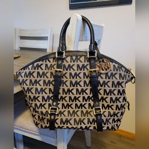 MICHAEL Michael Kors Signature Jacquard Bedford Satchel